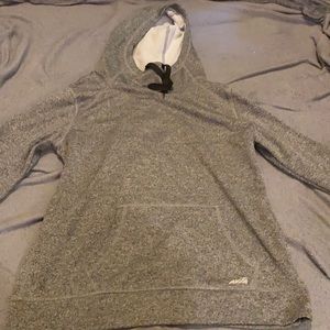 Gray sweatshirt with hood